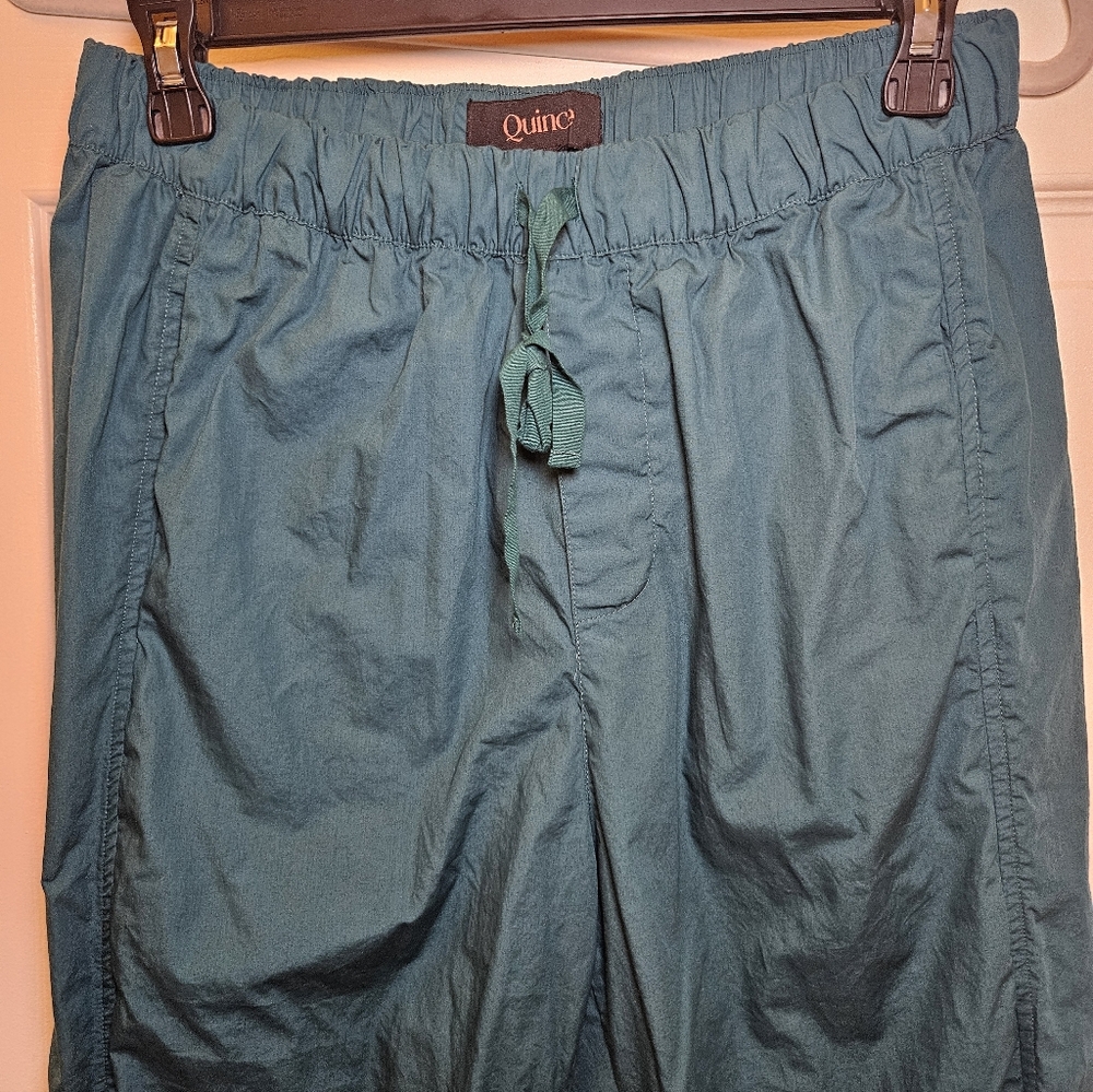 Quince Poplin Teal Pull-on Pants